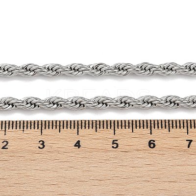 Tarnish Resistant 304 Stainless Steel Rope Chain Necklaces X-STAS-M174-013P-1