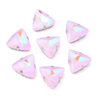 Mocha Fluorescent(MI) Triangle Sew on Rhinestone GGLA-Q086-01A-P04-1