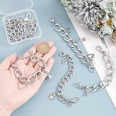 6Pcs 6 Styles Aluminum Canvas Shoes Chains FIND-GO00005-1