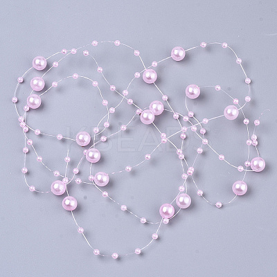 ABS Plastic Imitation Pearl Beaded Trim Garland Strand SACR-T354-01D-1