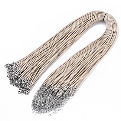 Waxed Cotton Cord Necklace Making MAK-S032-1.5mm-B15-1