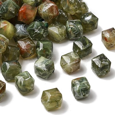 Opaque Acrylic Imitation Gemstone Beads X-OACR-G061-03D-1