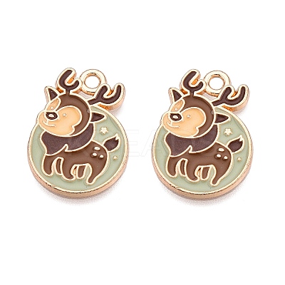 Christmas Theme Alloy Enamel Pendants ENAM-T020-10M-1