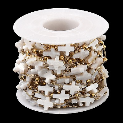 Cross Natural Shell Link Chains CHS-G028-05B-G-1