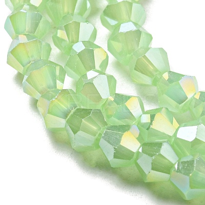 Imitation Jade Electroplate Glass Beads Strands EGLA-A039-J4mm-B01-1
