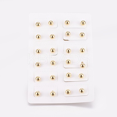 Brass Ear Studs EJEW-E213-D-11G-1