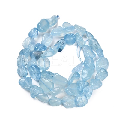 Natural Aquamarine Beads Strands X-G-P568-C13-01-1
