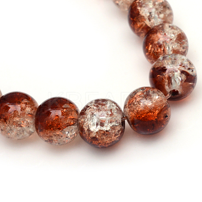 Baking Paint Crackle Glass Bead Strands CCG-S001-10mm-18-1