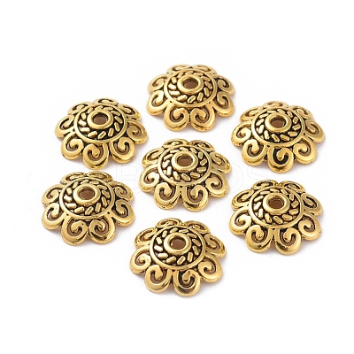 Tibetan Style Bead Caps TIBE-60309-AG-LF-1