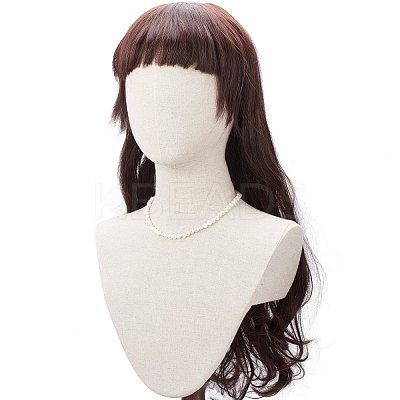 Vintage Natural Pearl Beaded Necklace for Women NJEW-JN03787-02-1