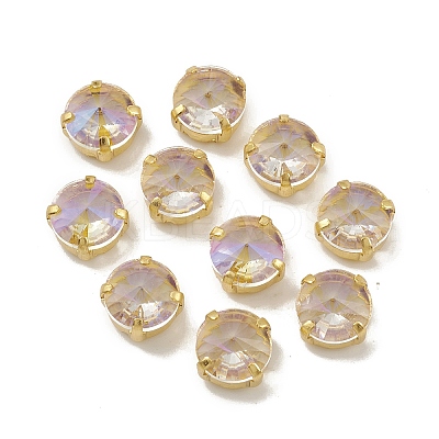 Flat Round Moonlight Effect Sew on Rhinestone GLAA-B010-04B-01-1