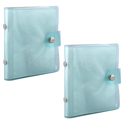 2Pcs PVC Mini Photocard Holder Book AJEW-SP0002-20B-02-1