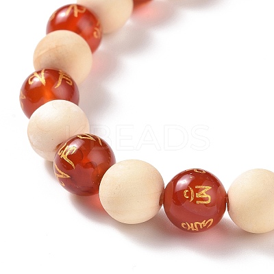 Om Mani Padme Hum Beaded Bracelets BJEW-JB09060-1