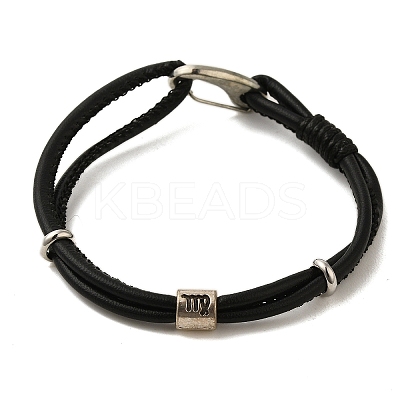 PU Leather Round Cord Multi-strand Bracelets SJEW-K002-07I-1