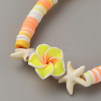 Polymer Clay Heishi Beads Stretch Bracelets for Women BJEW-WH0023-63-1