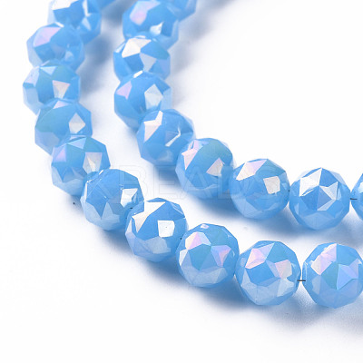 Electroplate Glass Beads Strands EGLA-T020-10-C01-1