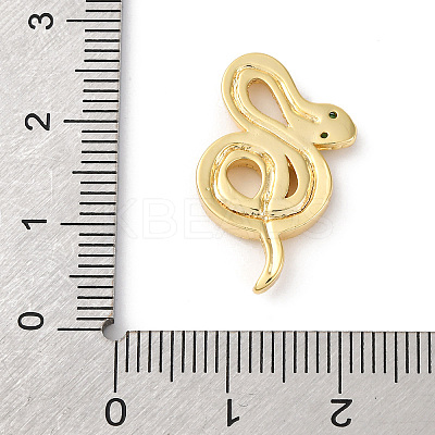 Brass Pave Clear Cubic Zirconia Pendants KK-V016-16G-1