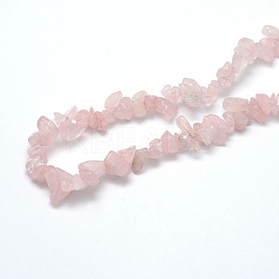 Natural Rose Quartz Beads Strands G-O049-B-36-1