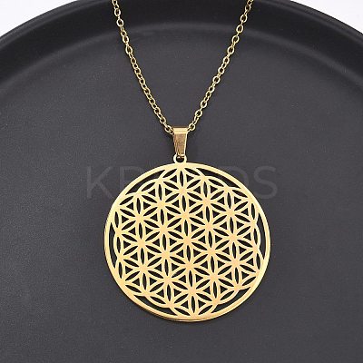 201 Stainless Steel Pendant Necklaces NJEW-S105-JN624-45-2-1
