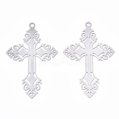Non-Tarnish 201 Stainless Steel Filigree Pendants X-STAS-S118-033P-1