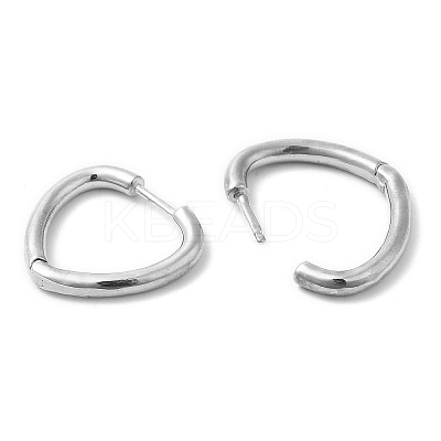 Rack Plating Brass Heart Hoop Earrings for Women EJEW-D059-23P-1