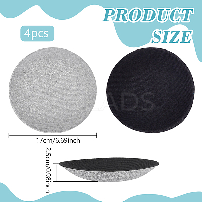 EVA Cloth Round Fascinator Hat Base for Millinery Magic FIND-WH0152-947C-1