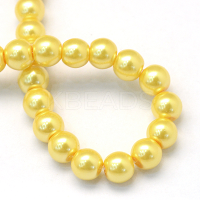 Baking Paint Glass Pearl Bead Strands HY-Q003-3mm-67-1
