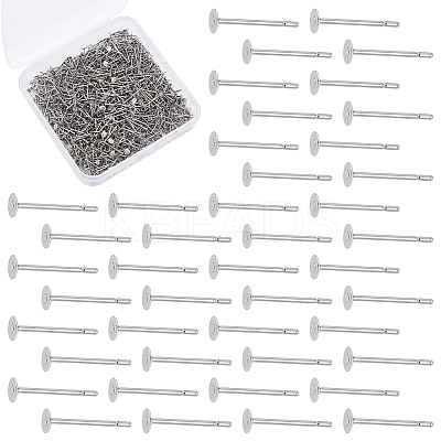 1000Pcs Tarnish Resistant 304 Stainless Steel Stud Earring Settings STAS-ME0001-50D-1