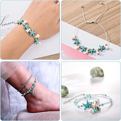 10 Strands Synthetic Turquoise Beads Strands G-OC0002-12-1