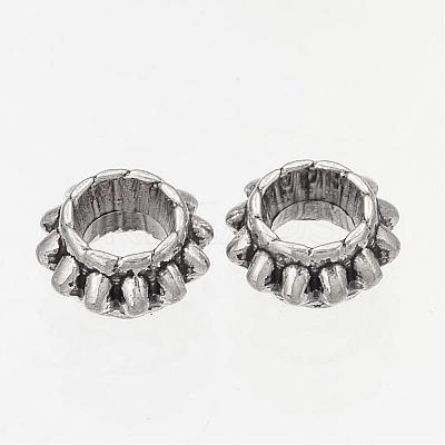 Rondelle Tibetan Silver Spacer Beads AB30-NF-1