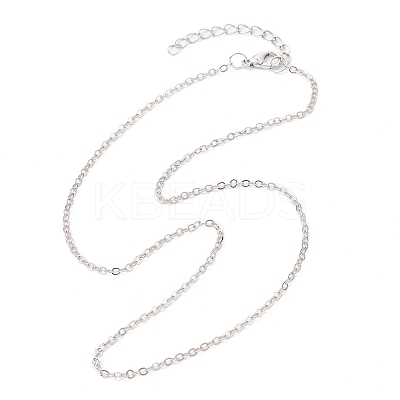 Brass Cable Chain Necklaces NJEW-JN04511-03-1