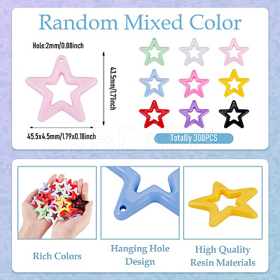40Pcs Opaque Acrylic Pendants MACR-TA0002-84-1