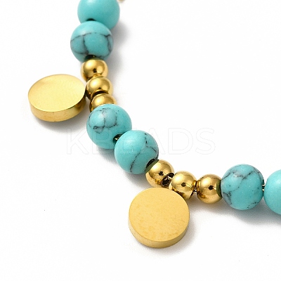 Ion Plating(IP) 304 Stainless Steel Shell Enamel Evil Eye Pendant Necklaces NJEW-C032-06G-1