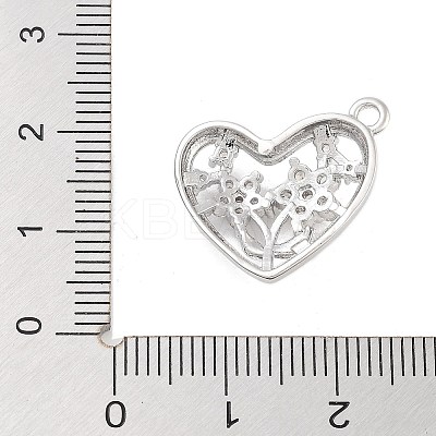 Brass Pave Clear Cubic Zirconia Pendants LS-KK-Z061-07P-1