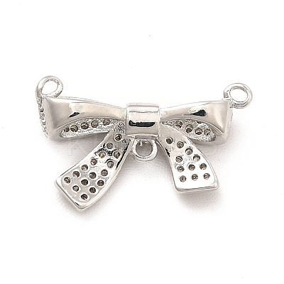 Rack Plating Brass Micro Pave Clear Cubic Zirconia Chandelier Component Links KK-K270-08P-1