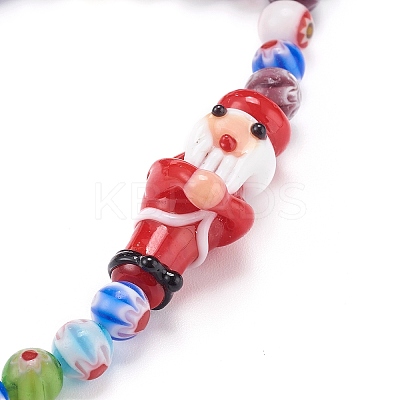 Handmade Lampwork Beaded Mobile Straps for Christmas HJEW-JM00446-05-1