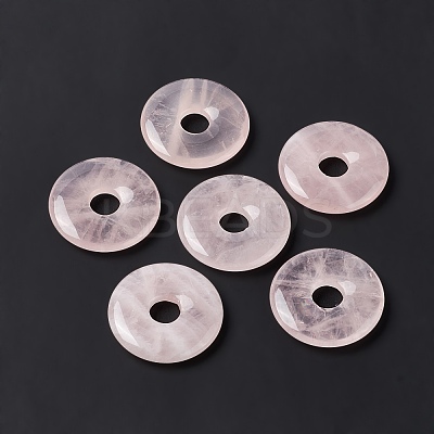 Natural Rose Quartz Pendants G-I331-01G-1
