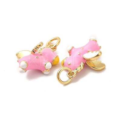 Rack Plating Brass Enamel Pendants KK-A177-20G-01-1