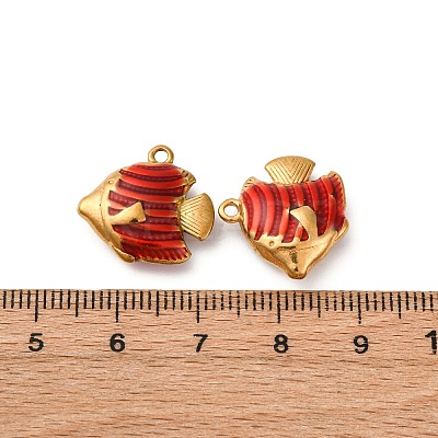 304 Stainless Steel Enamel Pendants STAS-Q363-01D-G-1