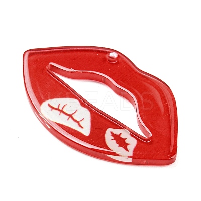 Valentine's Day Theme Opaque Acrylic Pendants SACR-F011-03B-1