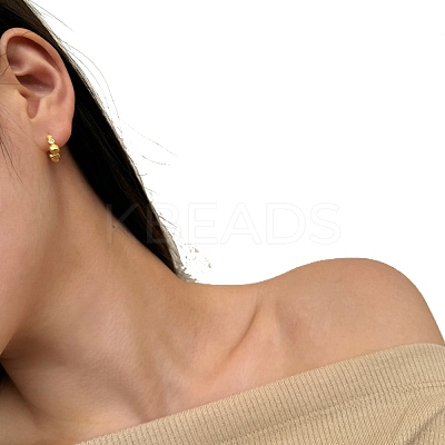 925 Sterling Silver Micro Pave Clear Cubic Zirconia Stud Earrings EJEW-K301-02G-1