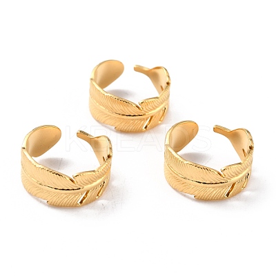 Ion Plating(IP) 304 Stainless Steel Finger Rings RJEW-L102-23G-1