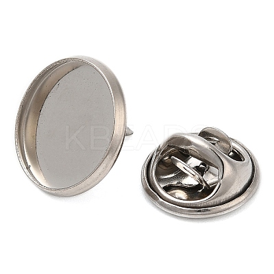 Non-Tarnish 304 Stainless Steel Brooch Findings STAS-R123-17A-P-1