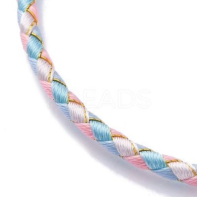 Polyester Cord Braided Bracelet Makings MAK-Z003-01P-02-1