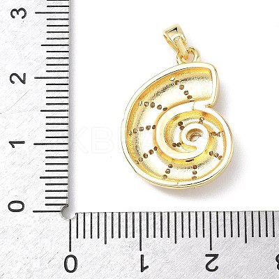 Brass Micro Pave Clear Cubic Zirconia Pendants KK-L253-03G-1
