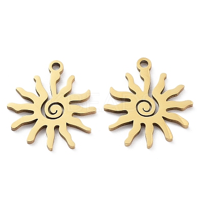 Ion Plating(IP) 304 Stainless Steel Pendants STAS-D046-07G-1-1
