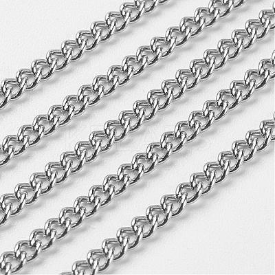 Tarnish Resistant 304 Stainless Steel Twist Chains CHS-R004-0.6mm-1