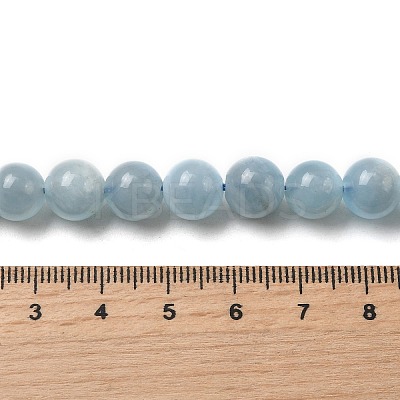 Natural Aquamarine Beads Strands G-D327-C03-8MM-01A-1
