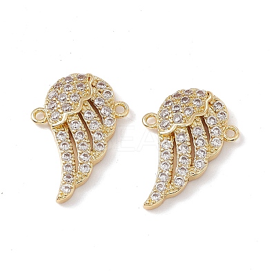 Brass Micro Pave Cubic Zirconia Connector Charms KK-E068-VC079-1