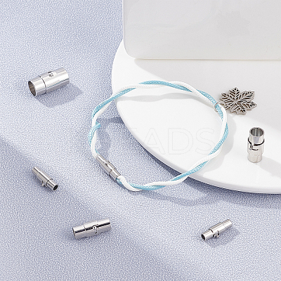 32Sets 4 Style Brass Locking Tube Magnetic Clasps KK-SC0002-88P-1